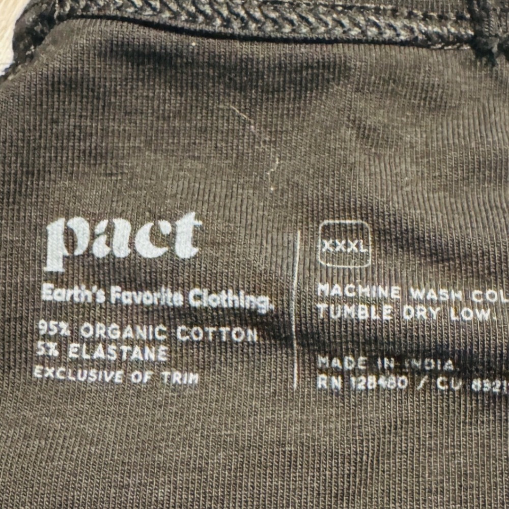 Pact Womens Organic Cotton V-Neck Camisole Tank Top Set Black Size 3XL 2-Pack - Picture 3 of 6